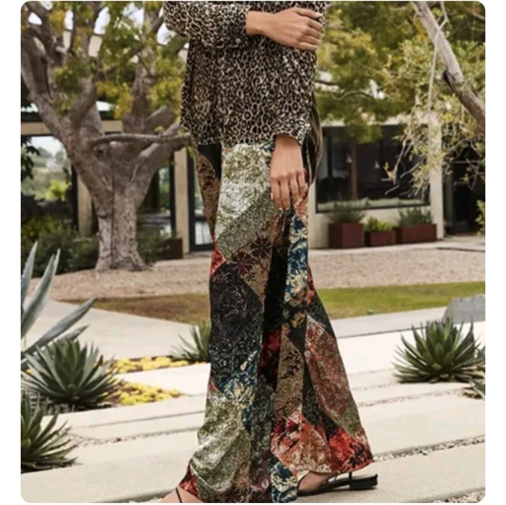 NWT Johnny Was Mabel Velvet Mix Palazzo S
